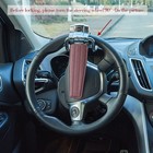 Us Universal Vehicle Car Steering Wheel Lock Anti-theft Devices W  2 Keys Brown