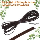 5pcs Natural Leather Strips  5m Leather Cord For Jewelry Making  Flat Suede Leat