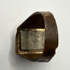 Sky King Secret Compartment Ring Unisex Os Gold Tone Square Stone Radio Premium