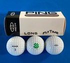 3 Ping Eye Long Fly Time Golf Balls  4 Leaf Clover Logo  Mint 1989