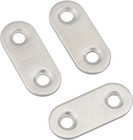 Stainless Steel Metal Brackets 50 Pack 1 5 Inch 2 Holes Flat Plate Connector