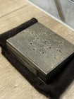 Antique Red Stones Etched Makeup Box With Lipstick Holder 800 Silver