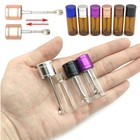 3pcs Portable Inhalation Bottle Mixed Color Glass Storage Box Snuff Sniffer