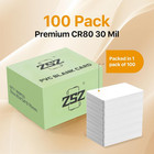 100 Pack -  Blank Pvc Cards Without Scratches  Cr80 30 Mil Plastic Cards For Pho