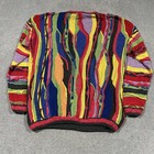 Coogi Jumper Mens Xl Multicoloured Wool Knit 3d Crew Neck Pullover Australia 90s
