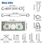 304 Stainless Steel Turnbuckles For Cables Wire 200ft Rope   304 Ss Fixings