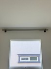 West Elm Oversized Metal Curtain Rod And Finials Brushed Nickel 28 -48  In