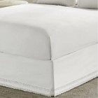 3 Side Bottom Ruffled Split Corner Tailored Bed Skirt  Solid White 650 Tc Cotton