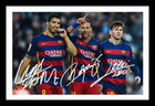 Luis Suarez   Neymar Jr   Lionel Messi - Fc Barcelona Signed   Framed Photo