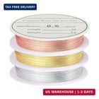 3 Pack Jewelry Wire - 22 Gauge Tarnish Resistant Copper Beading Wire For Jewelry