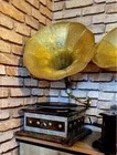 Antique Hmv Gramophone Fully Functional Working Phonograph Wind-up Record Player