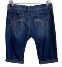 Nine West Womens Denim Long Bermuda Jean Shorts Below Knee Size 14 Blue Normcore