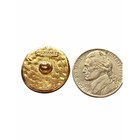 Authentic Vintage Chanel 22mm Gold Sunburst Cc Rhinestone Shank Garment Button