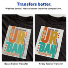 Avery Dark Fabric Transfers For Inkjet Printers 8 1 2 X 11 White 5 pack 3279