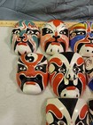 Lot Of 11 Vintage Hand Made Chinese Peking Opera Masks Hand Painted Rare China