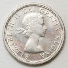 1955 Canada Silver  1 Dollar Arnprior   Die Break Coin