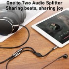 J d Headphone Splitter 1 8 Audio Stereo Y Splitter Aux Extension Cable  Gold Pla