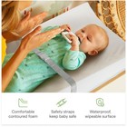 Contoured Waterproof Baby Diaper Changing Pad  Includes Cover  White