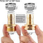 5 Set Garden Hose Repair Connector Kit With Clamps Fit For 3 4  Or 5 8  Garde 