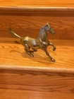 Vintage Solid Brass Prancing Horse Figurine Stallion Mid-century Modern Decor