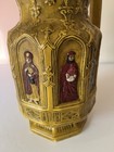 Vintage Gothic Ceramic Pitcher Apostles Religious Figures Symbols  Hand Painted
