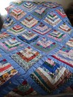 Vintage Patchwork Quilt  Handmade  77  X 90   Multicolor