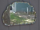 Rare Older Fan Shape English Art Deco Wall Mirror 25  X 15  0 S h