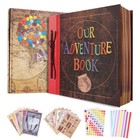 60 Pages Scrapbook Photo Album Kraft Paper Hard Cover Album Multipurpose Album
