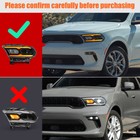 For Dodge Durango 2021-2024 Black Full Led Headlight Assembly W  Bulbs W o Afs