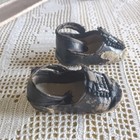 Pair Of Antique Leather Doll Shoes With Metal Buckles  26