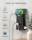 Multi Plug Wall Outlet  Surge Protector Wall Mount With 12 Outlet