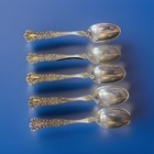 One Each Antique Sterling Silver Teaspoon 5  Gorham Buttercup Pattern Vintage