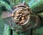 Vintage Shriners Temple Sterling Silver   14k Gold 925 Masonic Signet Ring