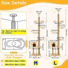 Floor To Ceiling Cat Tree  6 Tier Tall Cat Tower Adjustable Cat Climbing Tower