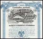 1912 Mexico  Compania Minera Santo Nino De Parral Y Anexas S a 