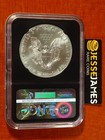 2017  s  Silver Eagle Ngc Ms70 Struck At San Francisco Mint John Mercanti Signed