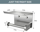 Wall Mount Brushed Nickel Toilet Paper Holder With Shelf