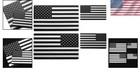 Durable Reflective Black Flag Badges - 4 Pack For Cars  Trucks  Laptops