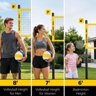 A11n Sports Outdoor Volleyball And Badminton Combo Set  Includes Adjustable H   