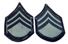 Wwii Us Army Staff Sergeant Summer Combat Black   Silver Rank Chevrons