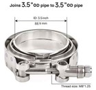 Lokocar 3 5 Inch V Band Clamp Flange With Male Female 304 Stainless Steel 2pcs