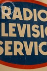 Vintage Double-sided Tel-rad Tv Repair Sign