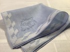 11041    vintage Ladies Bridal Blue Madeira Monogram    m    Wedding Handkerchief Heir