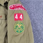 Vintage Boy Scouts Button Up Shirt Men Large Patches Sanforized Poplin Material