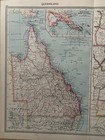1906 Queensland Original Antique Map By George Philip 115 Years Old