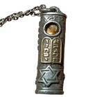 Jewish Mezuzah Sterling Silver Pendant Necklace 