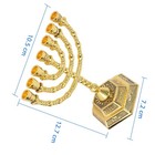 12 Tribes Of Israel Jerusalem Temple Menorah 7 Branch Hexagonal Base Jewish Can