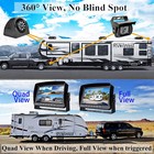 9  Dvr Quad Monitor 4x 4ch Realtime Backup Dash Cam Side Recording Camera Truck
