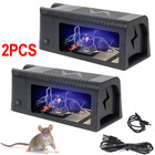 2 Pcs Electronic Mouse Trap Control Kill Big Rat Pest Electric Rodent Zapper