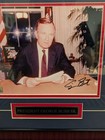 George H  W  Bush Signed Framed Autographed Photo 41st President Us Jsa Letter